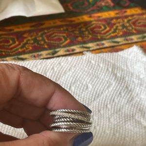 David Yurman cross over ring with diamonds